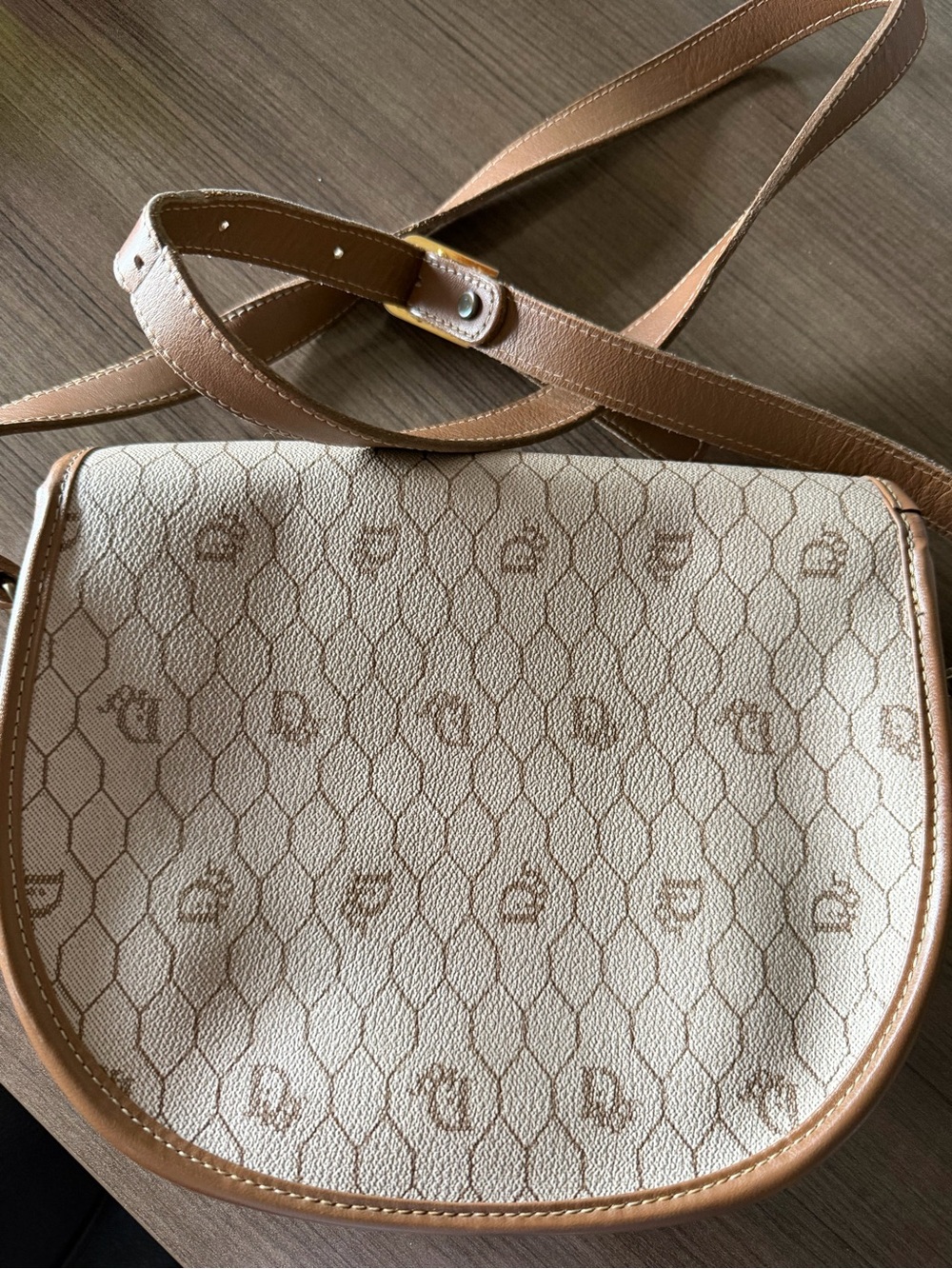 Dior vintage Cream Crossbody Saddle Bag - Women's Elegant Shoulder Purse - Picture 9 of 16
